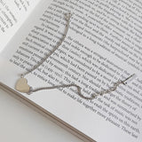 Korea Style 925 Silver Heart Love Bracelets