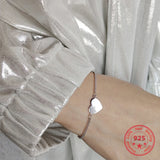 Korea Style 925 Silver Heart Love Bracelets