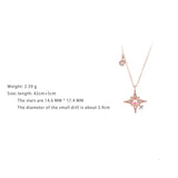 Korea Style 925 Sterling Silver Zircon Pendant Necklace