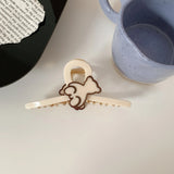 Korea Retro Metal Ponytail Hair Clip Rabbit Heart Hairpin