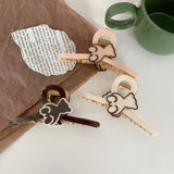 Korea Retro Metal Ponytail Hair Clip Rabbit Heart Hairpin
