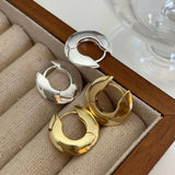 Korea S925 Sterling Silver Geometric Multi-layer Stud Earrings Women's Ins Style