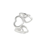 Korea S925 Sterling Silver Hollow Love Ear Bone Clip