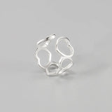 Korea S925 Sterling Silver Hollow Love Ear Bone Clip