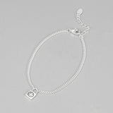 Korea S925 Smiley Face Small Lock Bracelet Ins Fairy Girl Silver Jewelry