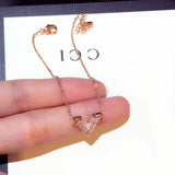 Korea V Letter Shape Bracelet for Women Charm Bracelets for Women