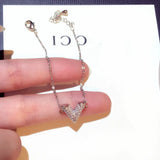 Korea V Letter Shape Bracelet for Women Charm Bracelets for Women