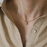 Natural Aventurine Jade Pendant Necklace for Women