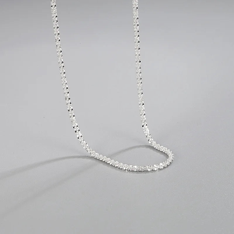 Korea Sparkling Ins Light Sparkling Necklace 925 Sterling Silver