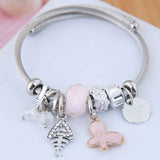 Korea Stainless Steel Butterfly Bracelets Adjustable Size