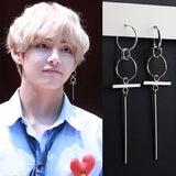 Korea Star Punk Earrings Chain Hip-hop Stainless Steel