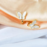 Korea Style Butterfly Clip Earrings No Piercing Resin Jewelry Ear Cuff Gift