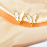 Korea Style Butterfly Clip Earrings No Piercing Resin Jewelry Ear Cuff Gift