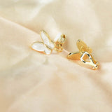 Korea Style Butterfly Clip Earrings No Piercing Resin Jewelry Ear Cuff Gift