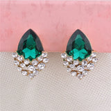 Crystal Rhinestone Water Drop Clip Earrings No Pierced for Women
