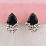 Crystal Rhinestone Water Drop Clip Earrings No Pierced for Women
