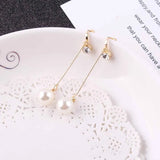 Korea Style Clip Earrings Long Pearl No Ear Hole Jewelry