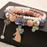 Korea Style Daisy Flower Double Bracelet for Women