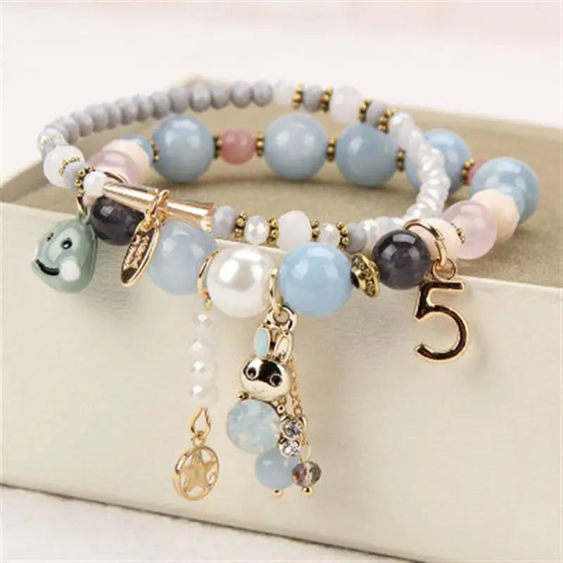 Korea Style Daisy Flower Double Bracelet for Women
