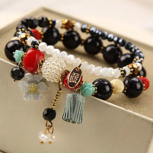 Korea Style Daisy Flower Double Bracelet for Women