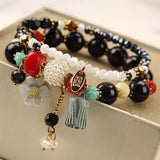 Korea Style Daisy Flower Double Bracelet for Women