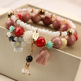 Korea Style Daisy Flower Double Bracelet for Women