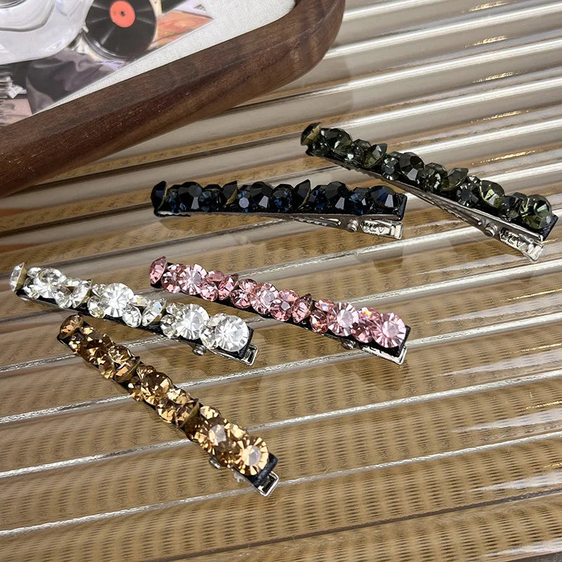 Korea Flash Colorful Rhinestone Hair Clips For Women Girls Hairpin Barrettes