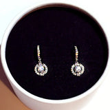 Korea Flash Micro Inlaid Charm Zircon Ear Stud Women Wedding