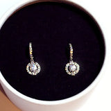 Korea Flash Micro Inlaid Charm Zircon Ear Stud Women Wedding