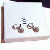 Korea Flash Micro Inlaid Charm Zircon Ear Stud Women Wedding