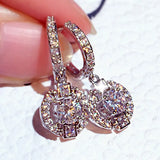 Korea Flash Micro Inlaid Charm Zircon Ear Stud Women Wedding