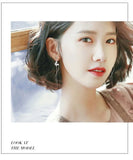 Korea Temperament Joker Earrings Female Tide Long Tassel Studded Earrings
