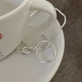 Korea S925 Sterling Silver Bracelet Silver Jewelry Double Layer Snake Bone Chain