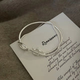 Korea S925 Sterling Silver Bracelet Silver Jewelry Double Layer Snake Bone Chain