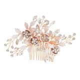 Korea Wedding Crystal Pearls Hair Comb Bridal Hair Clip Accessory