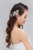 Korea Wedding Crystal Pearls Hair Comb Bridal Hair Clip Accessory