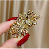 Korea Zirconium Flower Bow Brooch Pin for Women