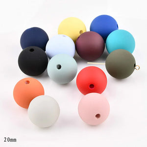 Korea Matte Rubber Hair Ring DIY Accessories Round Bead Sweater Necklace