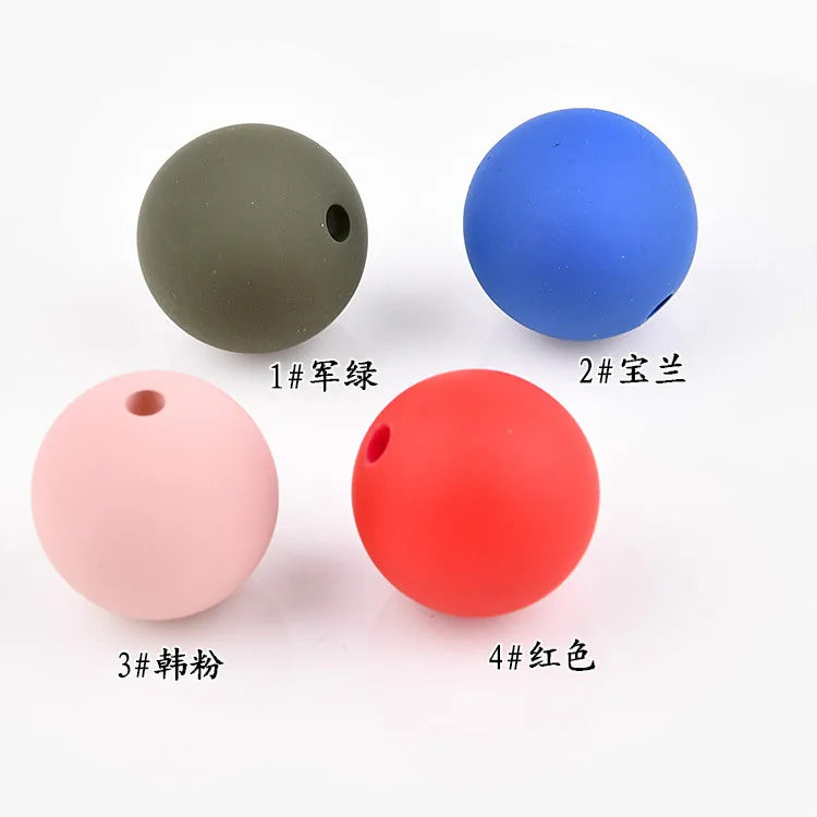 Korea Matte Rubber Hair Ring DIY Accessories Round Bead Sweater Necklace