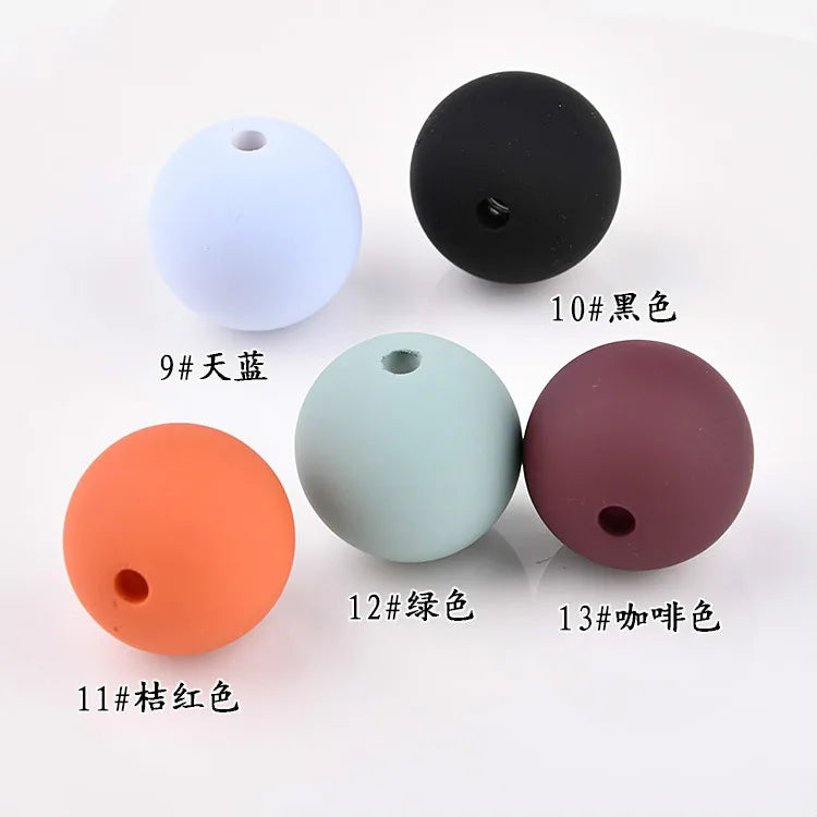 Korea Matte Rubber Hair Ring DIY Accessories Round Bead Sweater Necklace
