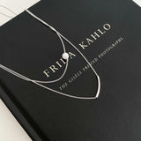 Elegant S925 Sterling Silver Double Chain Pearl Necklace