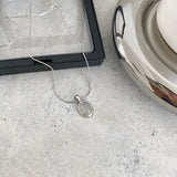 Korea Ins Geometric Ellipse Lunatone Necklace Female Clavicle Chain