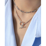 Korea ins niche sense OT buckle chain S925 silver necklace