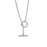 Korea ins niche sense OT buckle chain S925 silver necklace