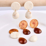 Korea Retro Amber Ivory Drops Wafer Jewelry DIY Earring Material Bag
