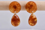 Korea Retro Amber Ivory Drops Wafer Jewelry DIY Earring Material Bag