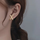 Korea Zircon Inlaid Earrings for Women