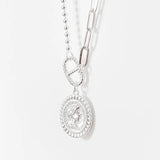 Korean Sterling Silver Beads Chain Necklace Women's Jewelry