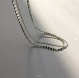 Korea Joker S925 Sterling Silver Flat Bead Chain Double Chain Anklet