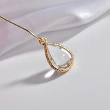 Korea Wind Crystal Glass Earring Pendants DIY Material 4pcs